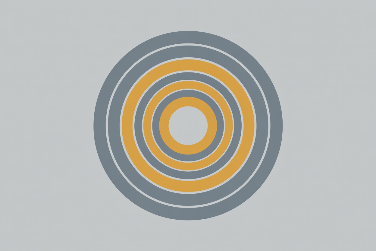A layered key-and-lock system with nested permission tiers, symbolizing enterprise role-based access control for AI models