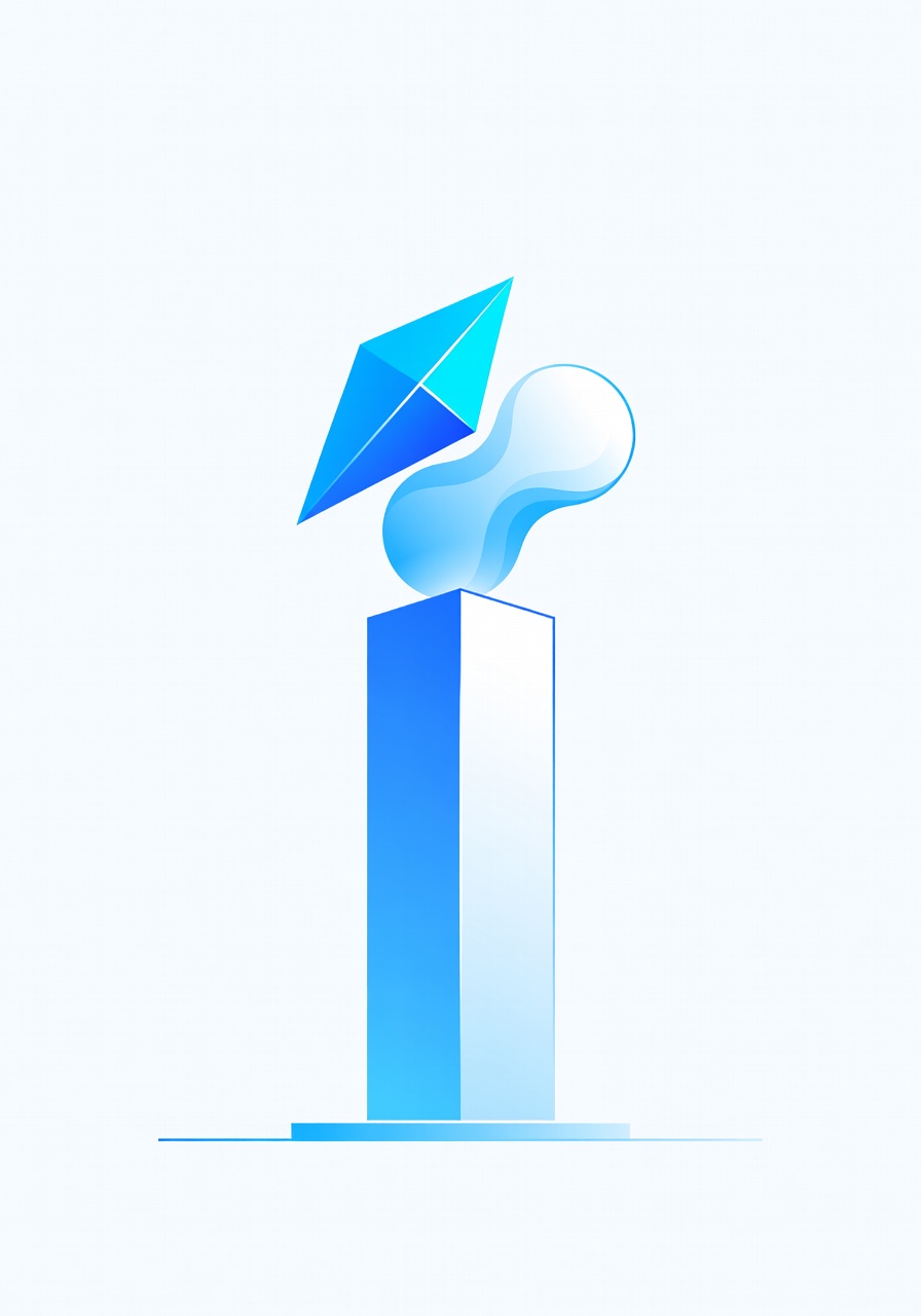 Two abstract geometric shapes competing for the top position on a digital leaderboard, one overtaking the other