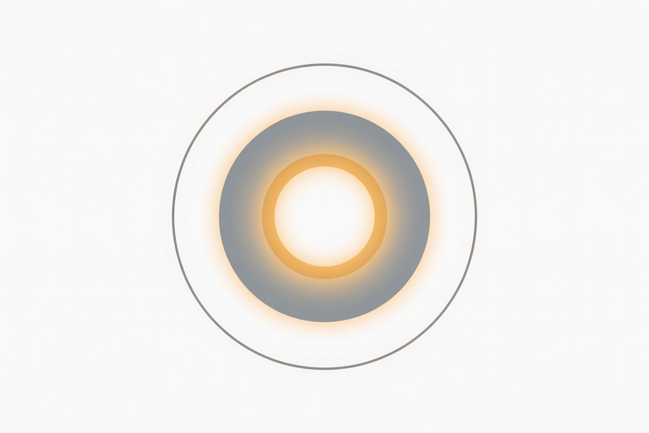 Three concentric rings labeled Context, Storage, and Weights glowing with increasing intensity from outside to center